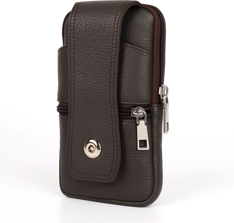CIMONI Genuine Leather belt Pouch For Mens & Mobile Pouch Holder Belt Pouch(Brown)