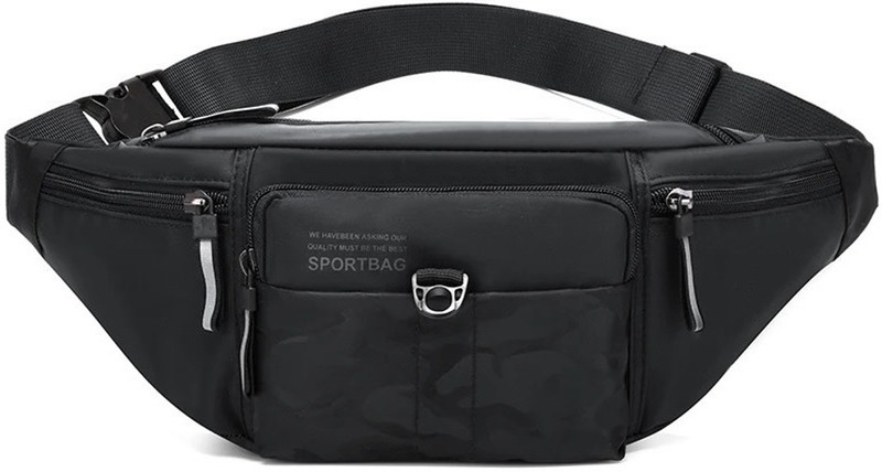 GOTEO Waist Chest Bag Fanny Pack Waterproof Travel Sports Running Water Bottle Holder Men & Women Waist Bag(Black)