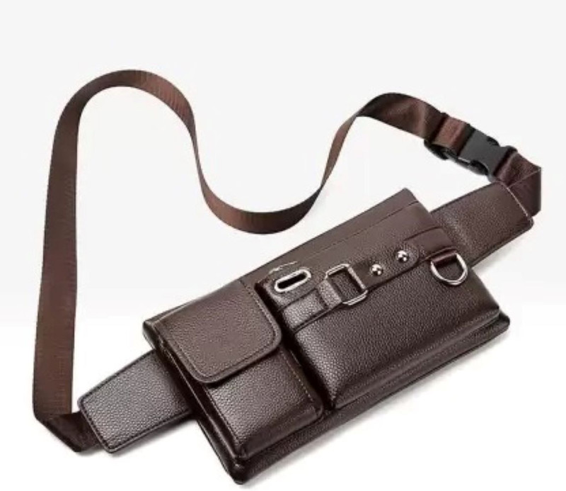 Wriggle Designing Chest Bag Waist Bag For Girls & Women Fanny bag Chest Bag Waist Bag(Brown)