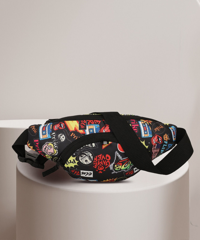 Worldstar simple printted waist bag Waist Bag(Multicolor)