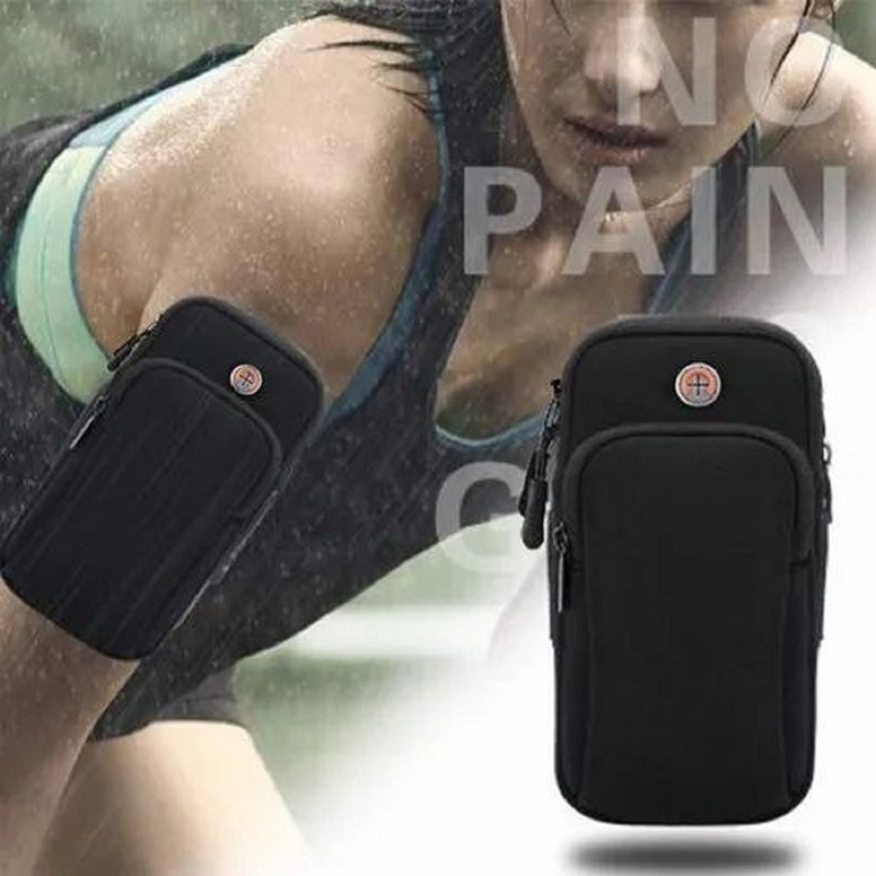 ESCODEVELOPER (ARM BAG) Waterproof Hand Fitness Mobile Case for Running Hiking Jogging and Gym arm bag(Black)