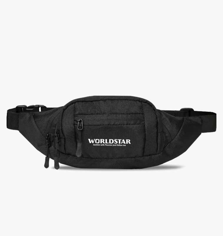 fkhbags Handy Hiking Zip Pouch Document Money Phone Belt Sport Bag Waist Bag for Men Women, Stylish Chest, Fanny Pouch, Belt Sport Bag Hiking,(Black, White)