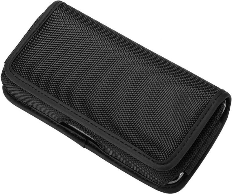 KGMTRADES Mobile Phone Belt Holder with Secure Clip Pouch Phone Holster for Men(Black)