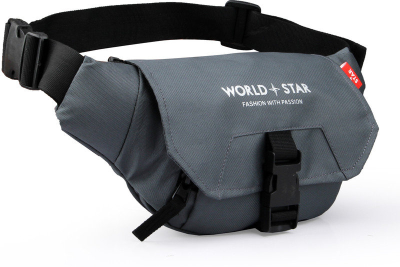 Worldstar Document Money Phone Belt Sport Bag for Men and Women travel waist bag (Black) Waist Bag(Grey)