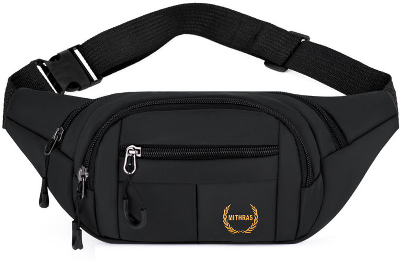 Mithras Premium Black Waist Bag – Large Crossbody Fanny Pack for Men & Women Waist bag(Black)