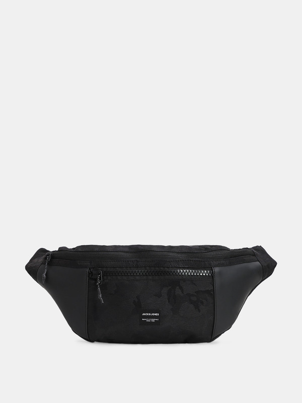 JACK & JONES Casual Camouflage Print Chestpack(Black)
