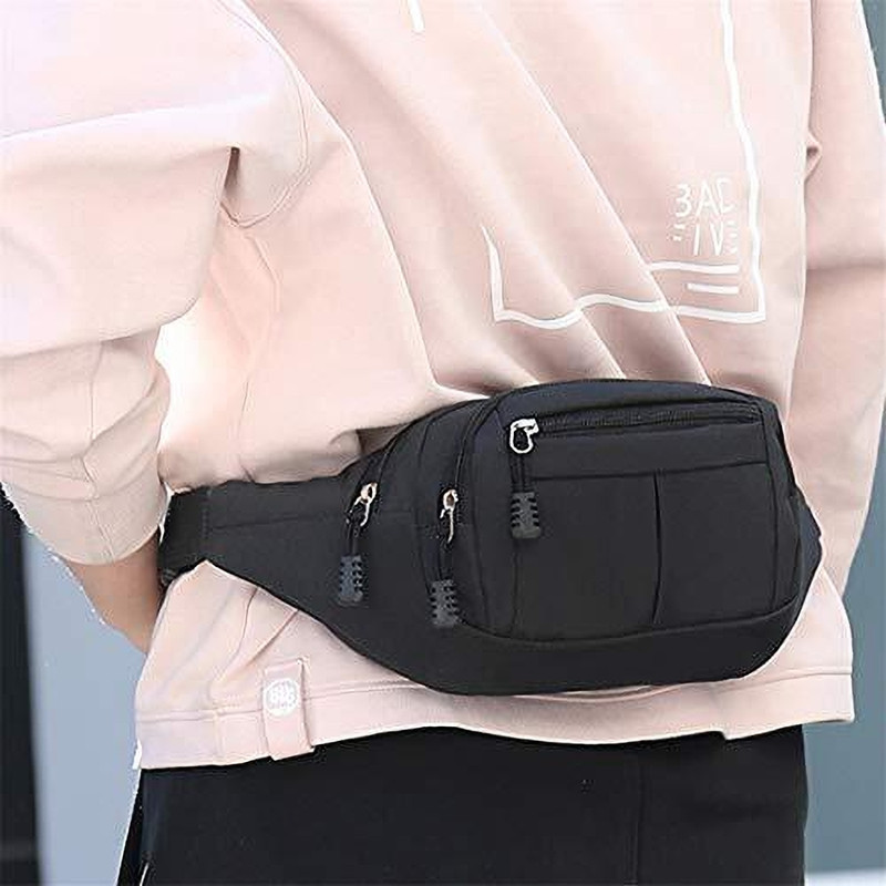 pleasing forest Waist Bags side bag bum bagfor Men & women Waist bag 8 waist bag Suitable for Travel(Black)