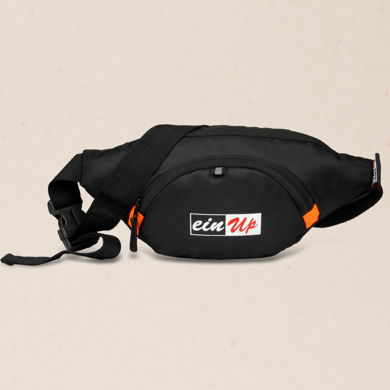 einup simple waist bag black London Stylish Real Waist Bag Elegant(Black)