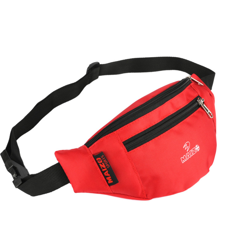 MAIZO Regular Waist Bag/ Fanny Pack/ Shoulder Bag/ Small for Boys & Girls Waist Bag(Red)