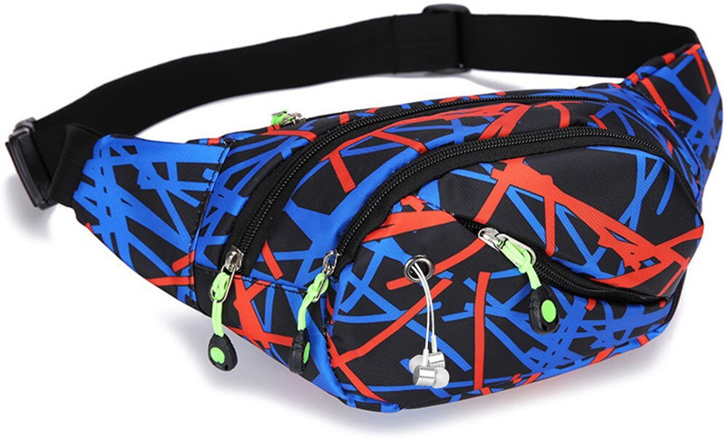 HASTHIP Waist Bags for Men Women, Stylish Waterproof Chest Bag with Adjustable Strap Waist Bag(Black)