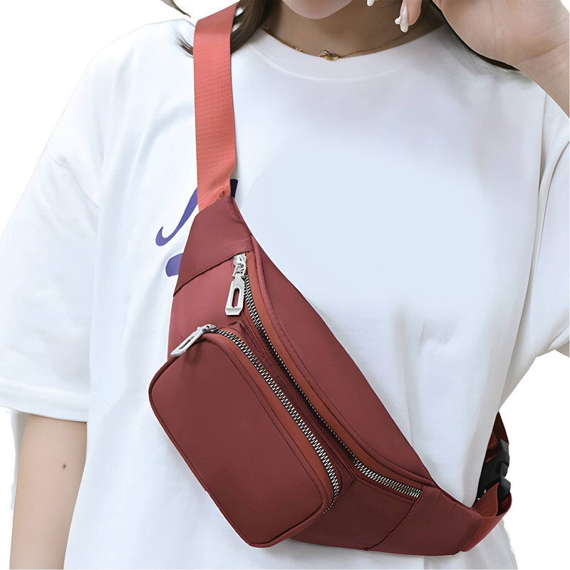 KRAPTICK Waist Bag For Men and Women - Stylish Fanny Pack, Hip Bag, Travel Pouch (Grey) Waist Bag(Multicolor)