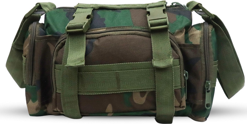 AZAD ARMY WAIST BAG WITH SHOLDER STRAP and pockets waist bag(Green)