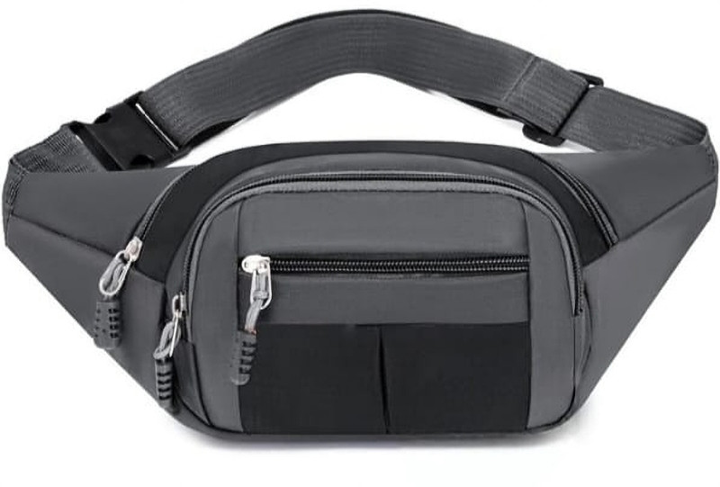 WaistWish Multi-Purpose Fanny Pack Waist Bag for Men & Women | Grey & Black Waist Bag(Grey)