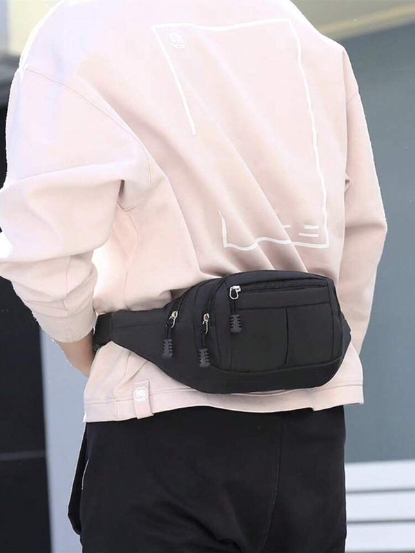 Classic Carryalls Waist Bag side bag fanny pack bum bag for Men & women waist bag fanny pack Suitable for Travel(Black)