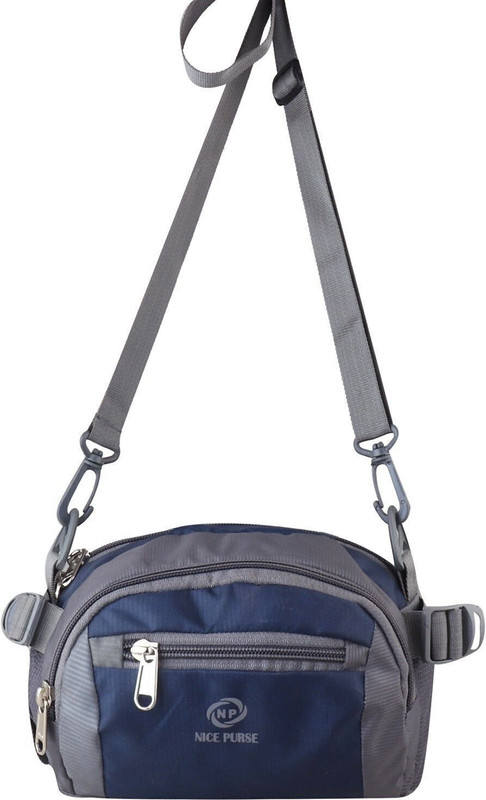 Nice Purse WAIST BAG BLUE /GREY WAIST BAG(Blue)