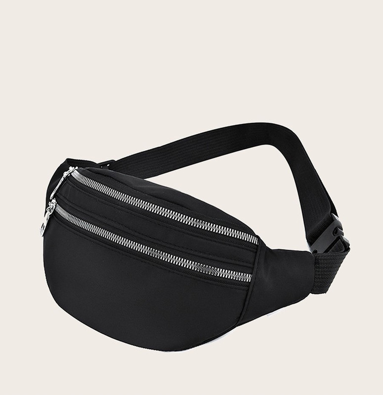Cult Factory Waist Bag Pouch, Travel Belt Bags for Girls and Women Stylish and Trendy Waist Bag(Black)