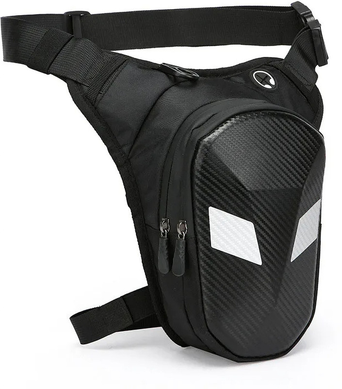 ESLNF Motorcycle Waist Drop Leg Bag – Waterproof Hard Shell Storage Bag for Outdoor Riding & Hiking | Large Capacity Waist & Side Bag for Men(Black)