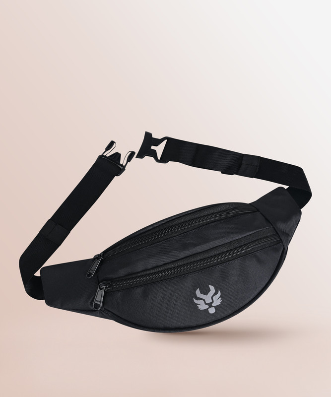 Pramadda Pure Luxury Classic Black Leo Fanny Waist Bag for Men Women | Mobile Chest Bags Trendy Fanny Pack | Waist Bags.(Black)