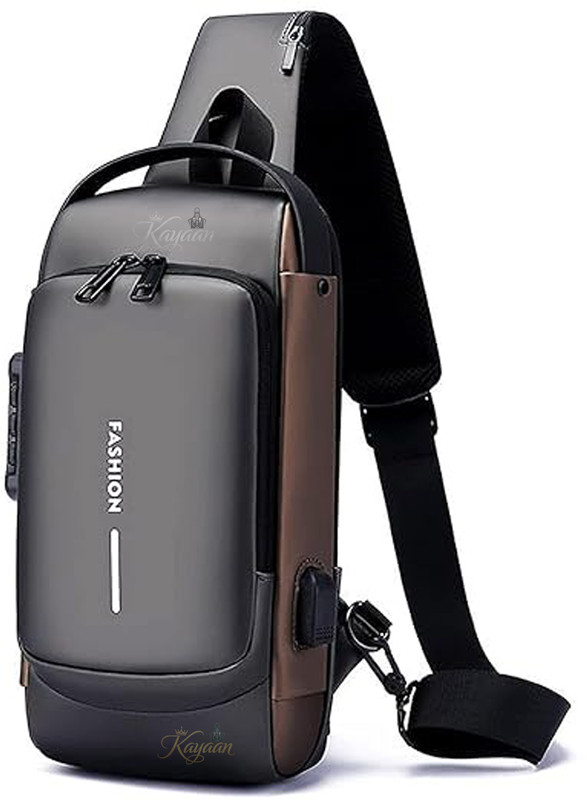 RADHE ALLIANCE Sling Bag Crossbody Backpack for Men & Women Black Brown 17 x 9 x 32 Cm Messenger Bags(Black)