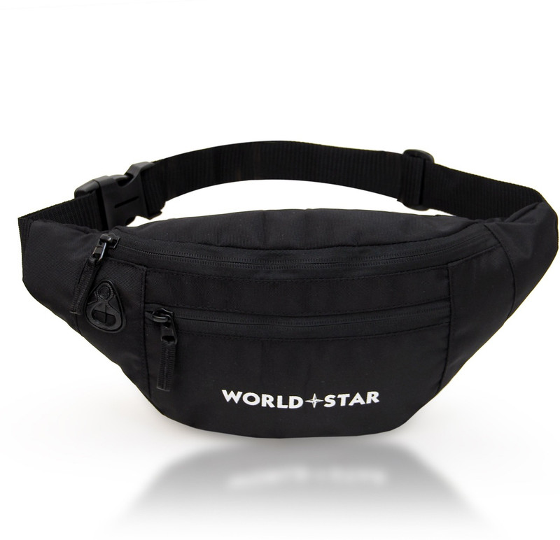 Worldstar Handy Hiking Zip Pouch Document Money Phone Belt Sport Bag Waist Bag(White)