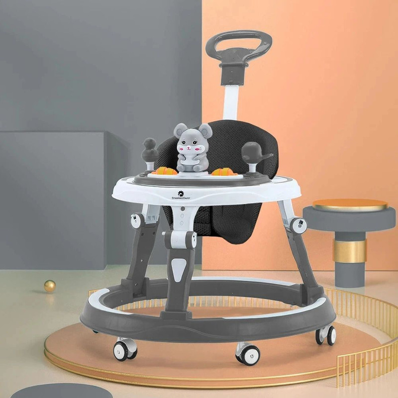 StarAndDaisy Musical 3-in-1 Walker With Parent Rod(Grey)
