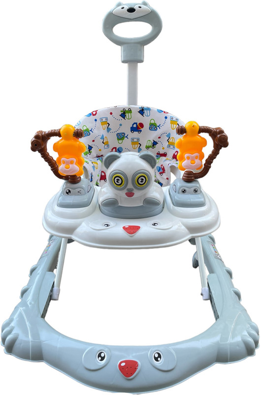 Laughter and cries Musical Activity Walker With Parent Rod(Grey)