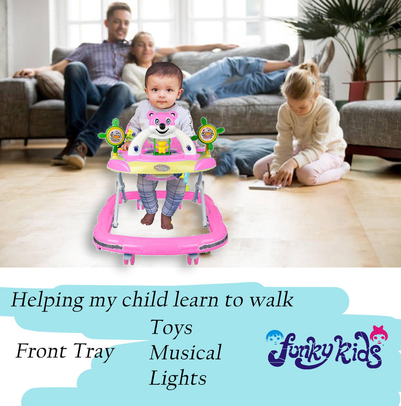 Ankur Creation Musical Activity Walker(Pink)