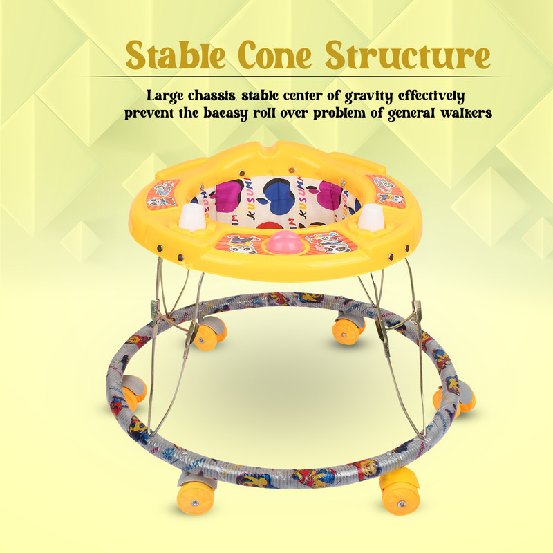 baby tone Musical Activity Walker(Yellow, Multicolor)