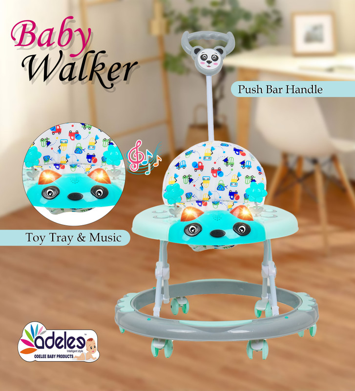 ODELEE Musical Activity Walker(Green, Grey)