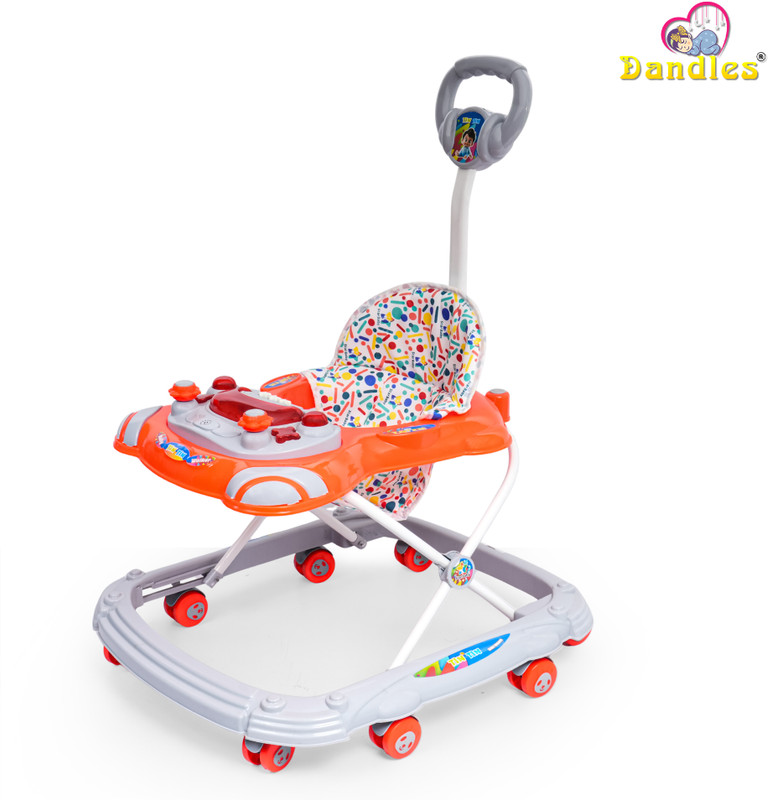 DANDLES Musical Activity Walker With Parent Rod(Red, Multicolor)