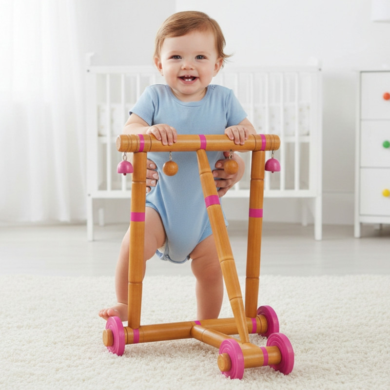APROAZIZ JY Wooden Activity Baby Walker for Kids Inflatable Sofa/ Chair(Multicolor)
