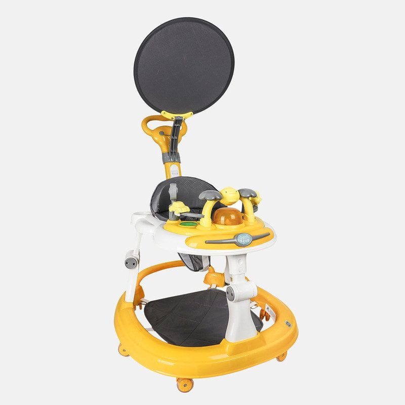 MINI KLUB Musical Activity Walker With Parent Rod(Yellow)