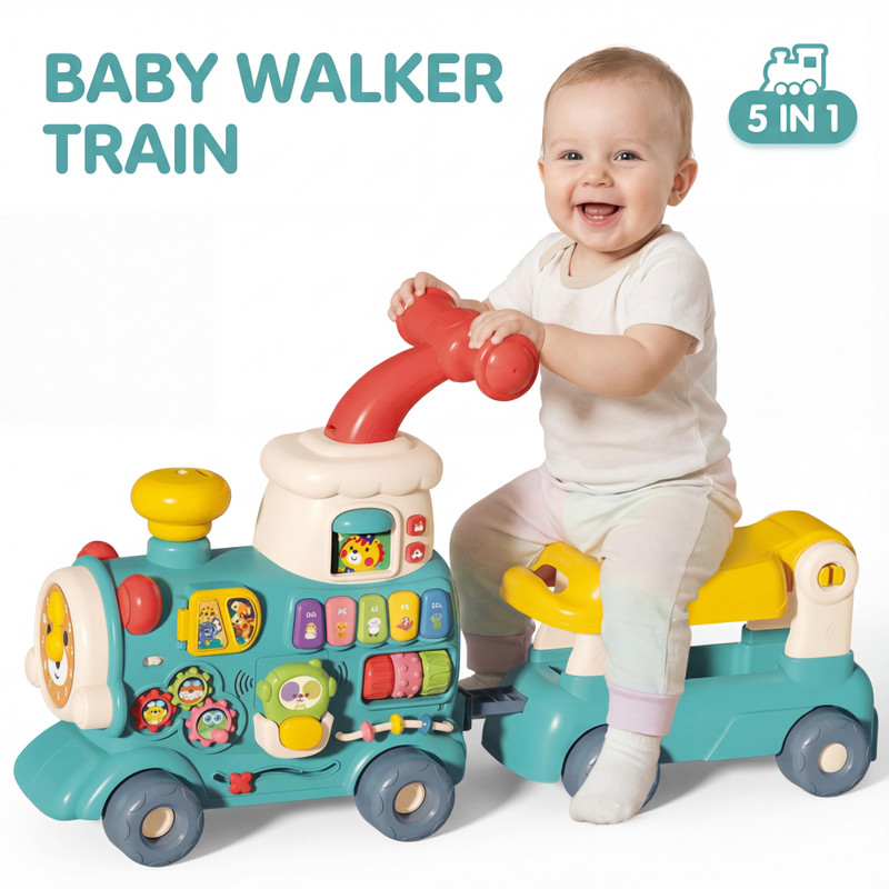 GRACIOUS MART Musical Activity Walker(Green)