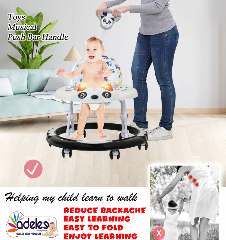 Panda Creation Musical Activity Walker(Black, White)
