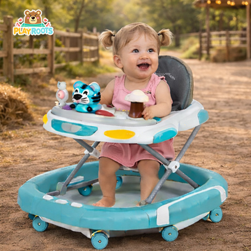 Playroot Musical Walker & Rocker(Blue)