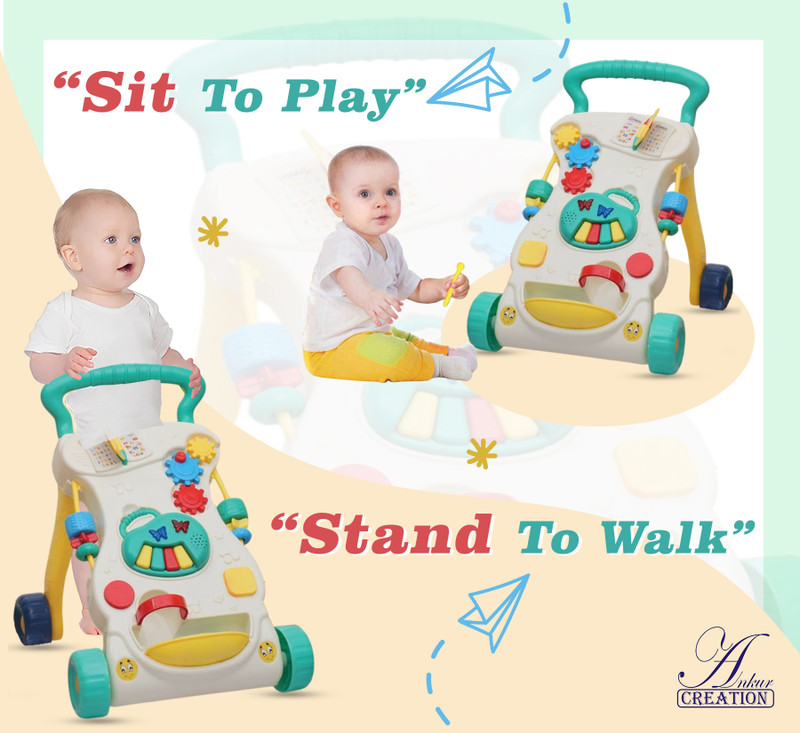 Ankur Creation Baby Activity Functional Scooter 6 To 24 months Kids Scooter(White, Pack of 1)