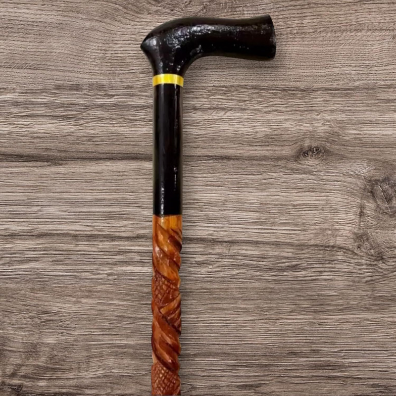 RanaCreation Wooden walking stick in tablib form for old people person Walking Stick