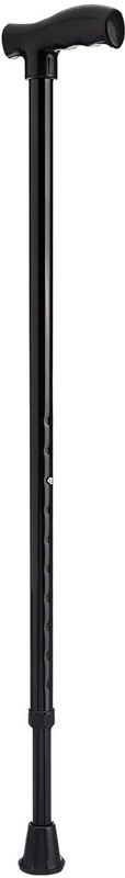 EXCLIQ Tynor Walking Stick L Type, Black, Universal Size, 1 Unit Walking Stick