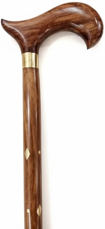 M S RISE WOODEN WALKING STICK Elegant Handcrafted AMEZING POLISH 100% QUALITY Walking Stick