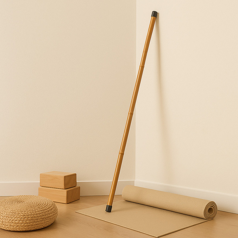 Bamboostan Bamboo Yoga and Fitness Stick (4ft) Posture, Flexibility, Balance Training & Walking Stick