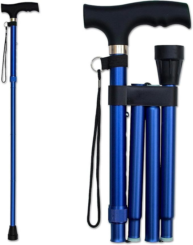 SWADESI BY MCP Foldable Walking Stick for Seniors Adults & Patients | Lightweight Aluminum Cane Walking Stick