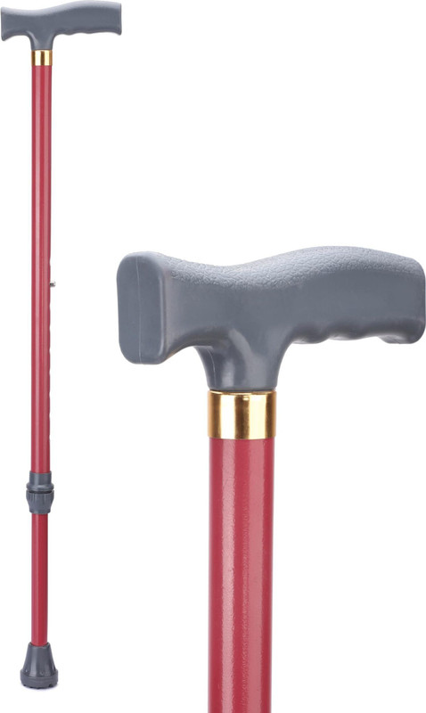 IWALK Walking Stick for Old People, Adult Men & Women with Adjustable Height (Blacl)) Walking Stick