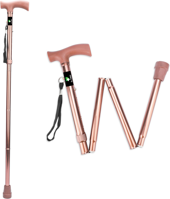 Dr. TORSO Stylish Aluminum Foldable Walking Stick with Adjustible Height Walking Stick
