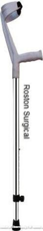 roston Surgical Elbow Grey and Steel Men/Women/Old People Height Adjustable ( heavy ) Walking Stick