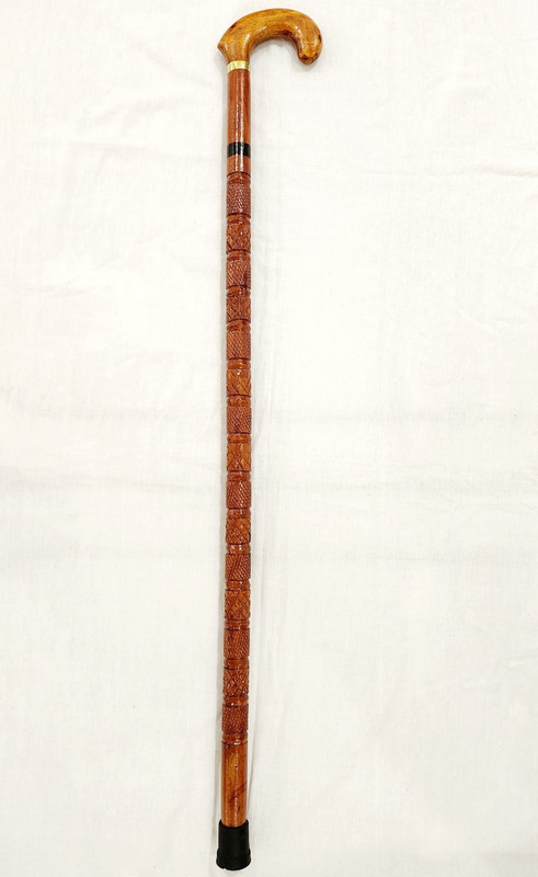 elite mart Wooden Walking Stick Traditional Design for Men Women Old People U Type 36 Inch Walking Stick