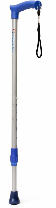 Complete Care Premium Walking Stick Height Adjustable Single Leg L-Shaped Walking Stick