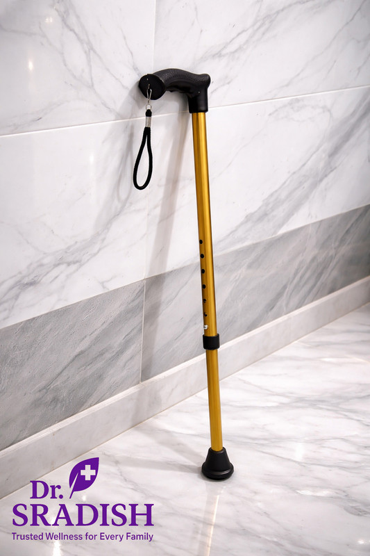 DR. SRADISH Walking Stick Anti-Slip Rubber Tip Lightweight Cane for Men & Women Support G2 Walking Stick