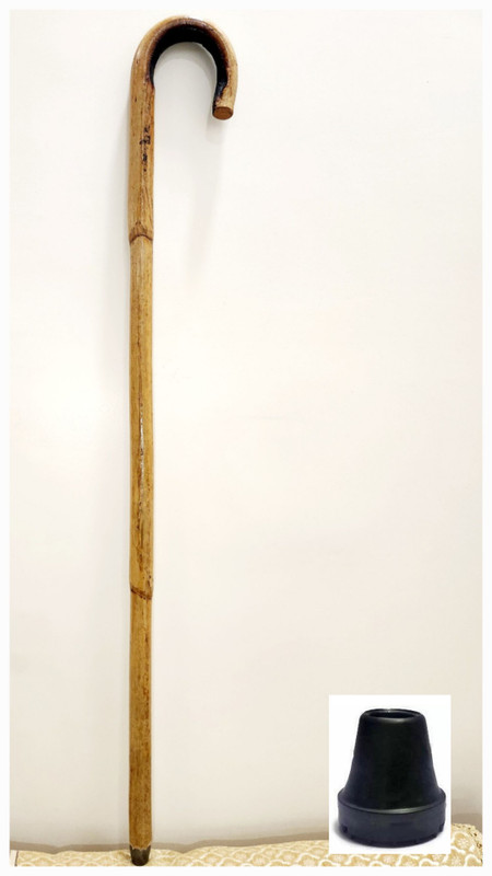 Sanvi Creation Mart With premium QUALITY BAITH CANE with base tip 36 inches Walking Stick