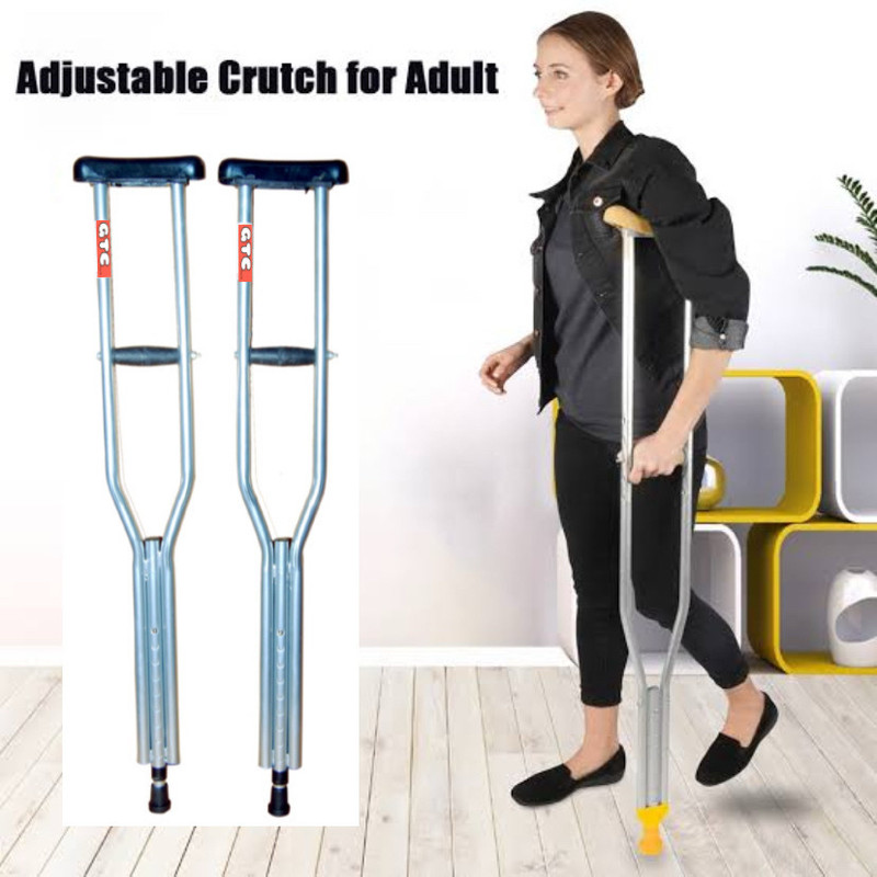 GTC care 2pcs light weight auxiliary crutch with height adjustable ,color may very Walking Stick