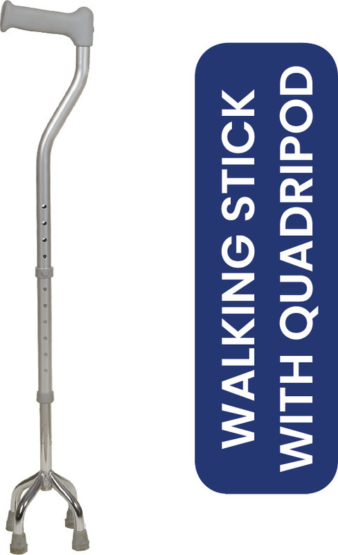 TATA 1mg Quadripod Walking Stick with Adjustable Height Walking Stick